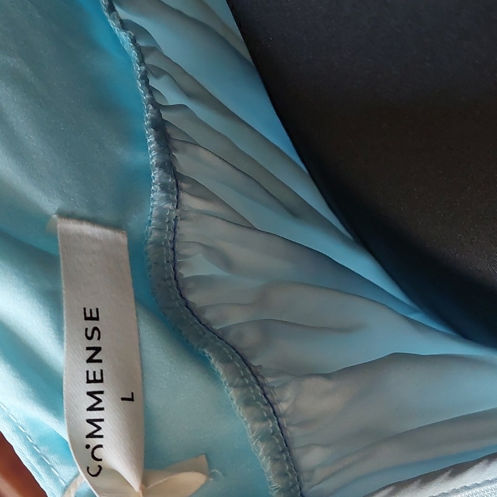 Commense Blue Ombre Backless Cutout Cami Maxi Dress with Tags Sz L - Picture 13 of 16